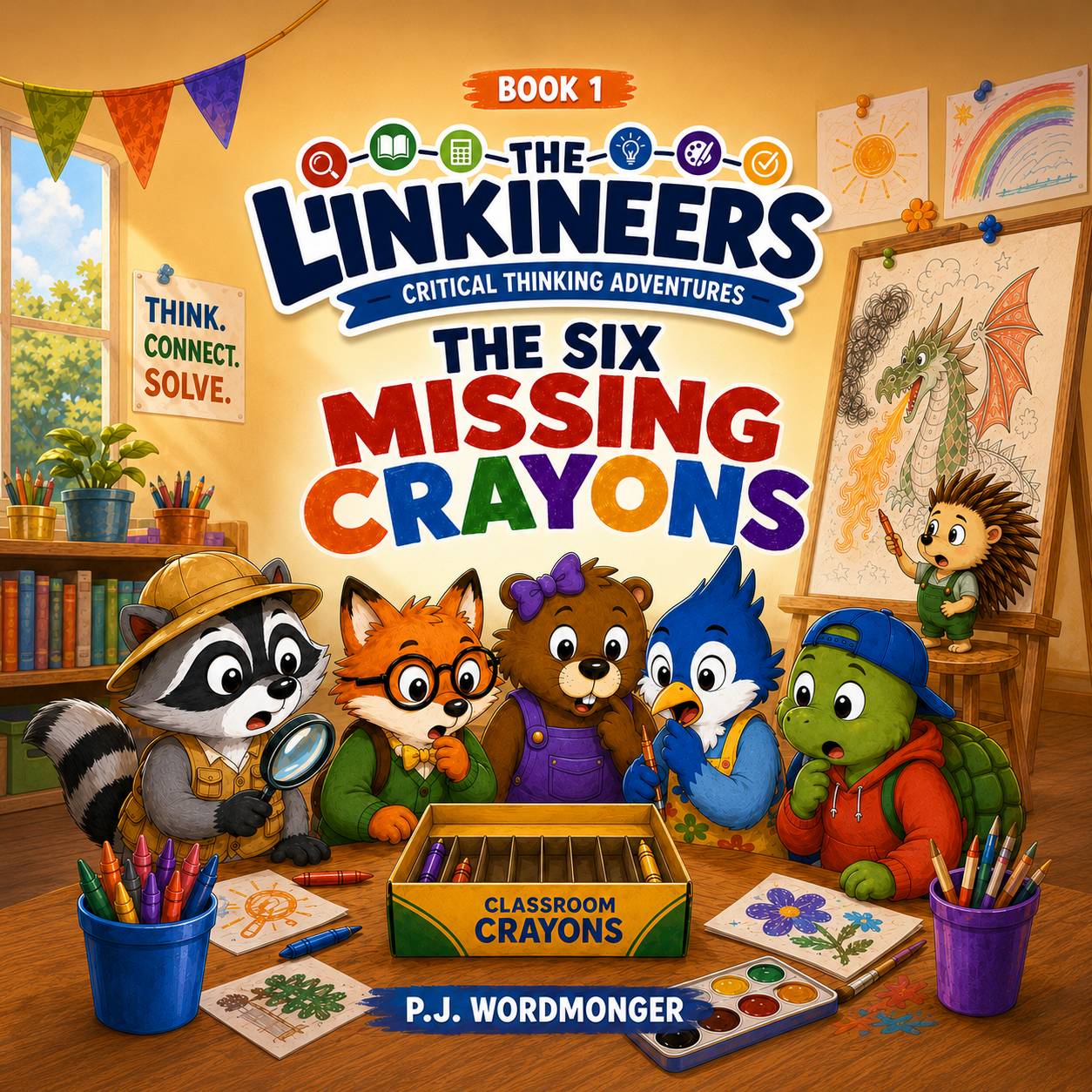 Book cover for The Linkineers: The Six Missing Crayons